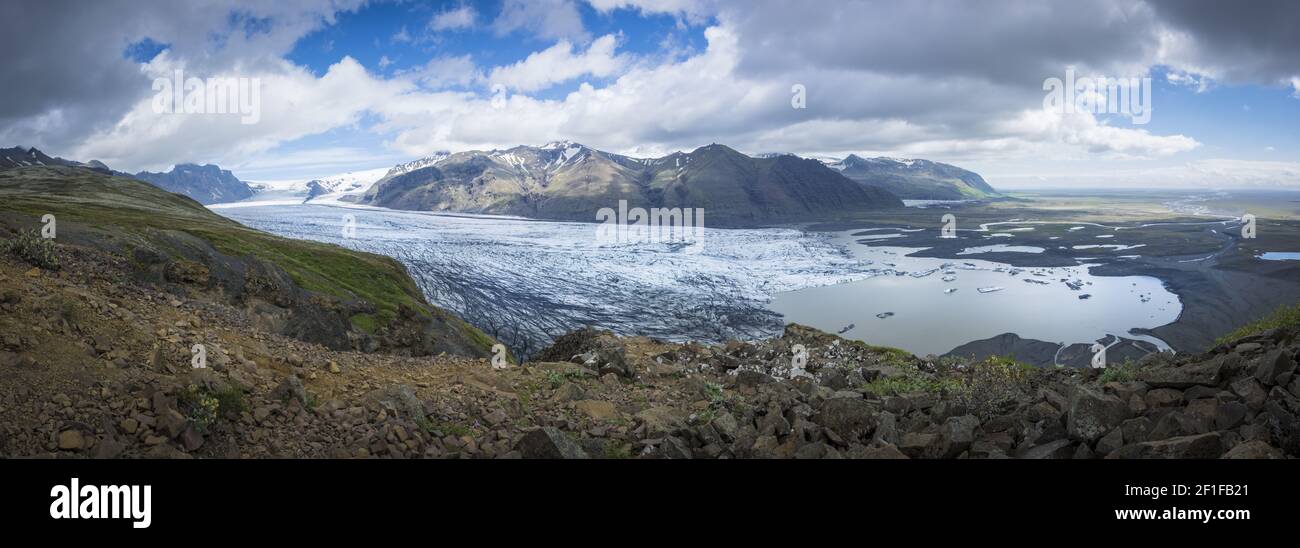 Skaftafellsjokull ghiacciaio in Islanda Foto Stock