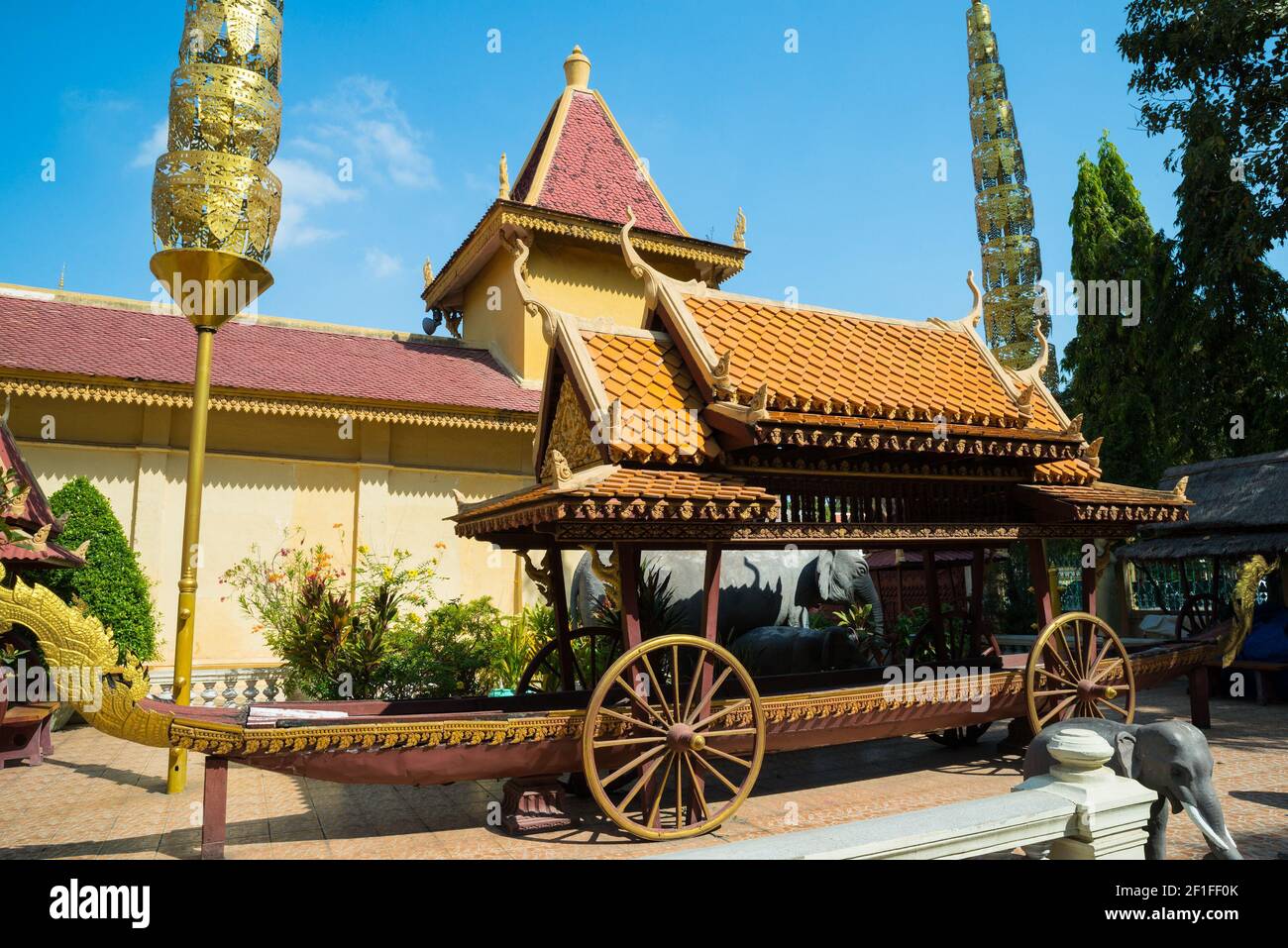 La Pagoda d'Argento, Phnom Penh, Cambogia, Asia Foto Stock