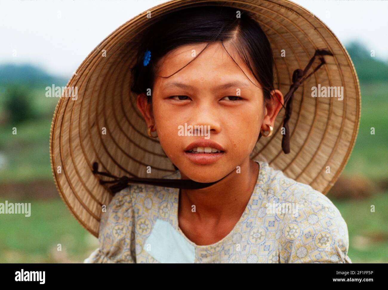 Bambini del villaggio, Vietnam rurale del Sud, giugno 1980 Foto Stock