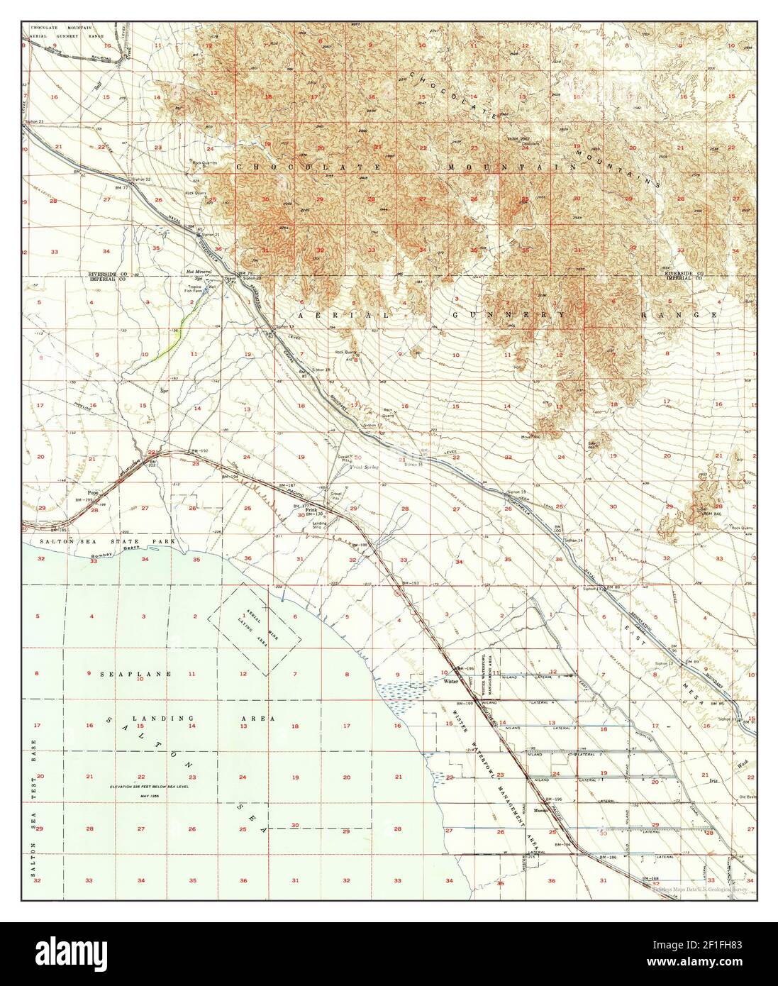 Frink, California, mappa 1956, 1:62500, Stati Uniti d'America da Timeless Maps, dati U.S. Geological Survey Foto Stock