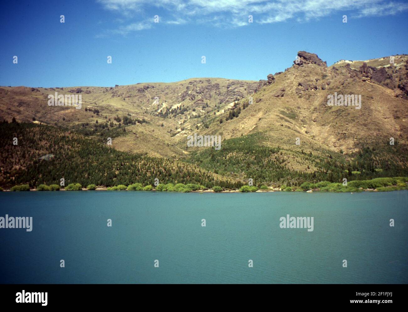 Confluencia Rio Limay, Neuquen, Patagonia Argentina (scannerizzato dalla slide del colore) Foto Stock