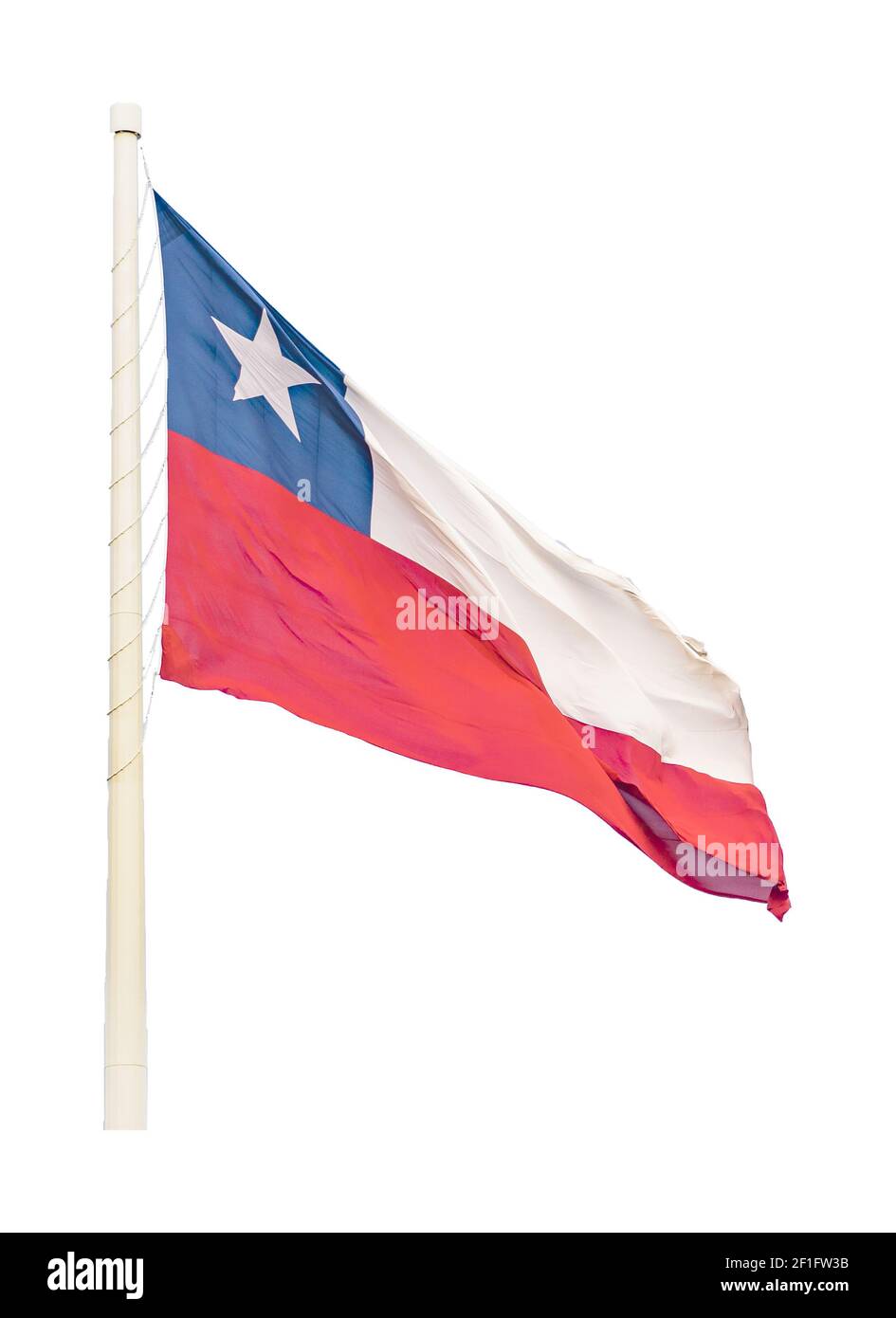 Chille Flag isolato Foto Stock