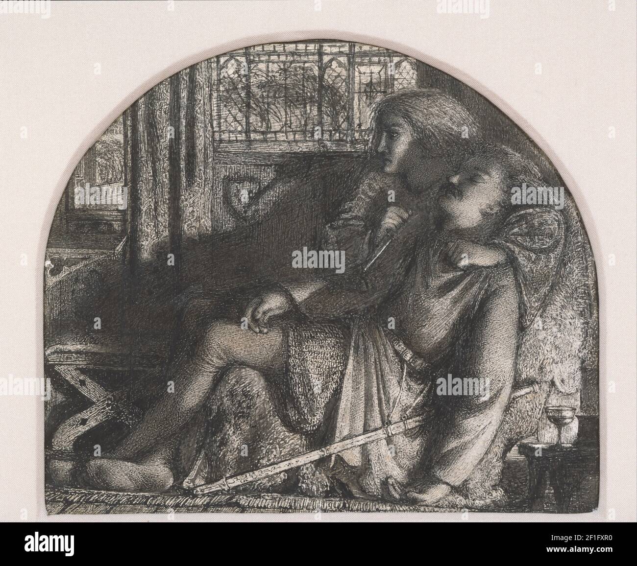 Sir Edward Coley Burne-Jones, inglese - sono cresciuto nella notte silenziosa; ho reso il mio pugnale forte e luminoso Foto Stock