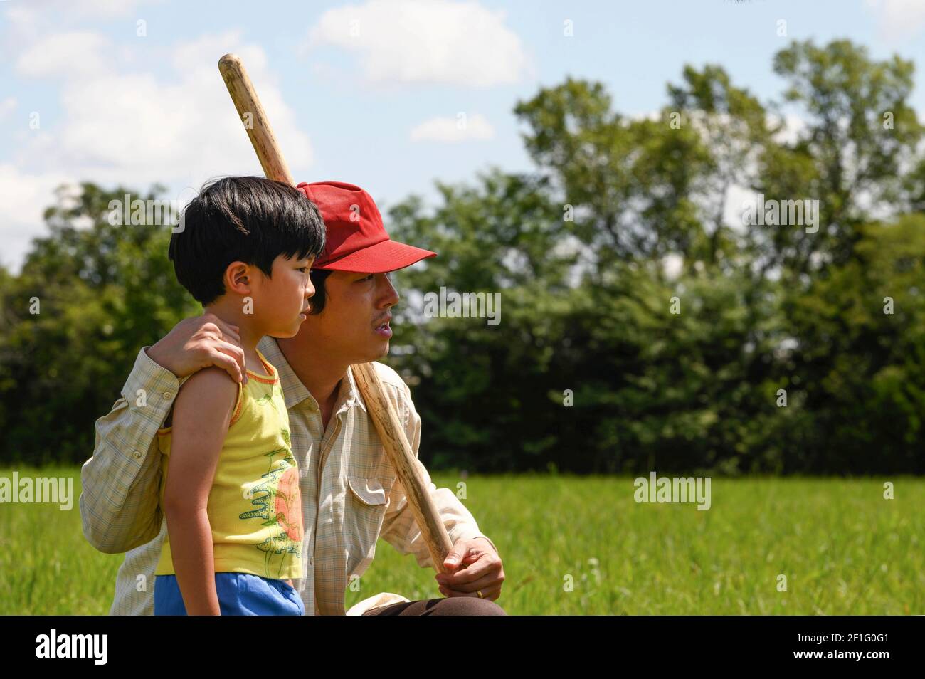 Minari (2020) regia di Lee Isaac Chung e starring Steven Yeun, Yeri Han e Alan S. Kim. Una famiglia coreana inizia una fattoria negli anni '80 in Arkansas. Foto Stock