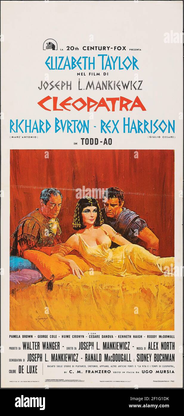 Cleopatra è un film del 1963 diretto da Joseph L. Mankiewicz. Feat. Richard Burton, Rex Harrison. 1963. Foto Stock Cleopatra è un film del 1963 diretto da Joseph L. Mankiewicz. Feat. Richard Burton, Rex Harrison. 1963. Foto Stock