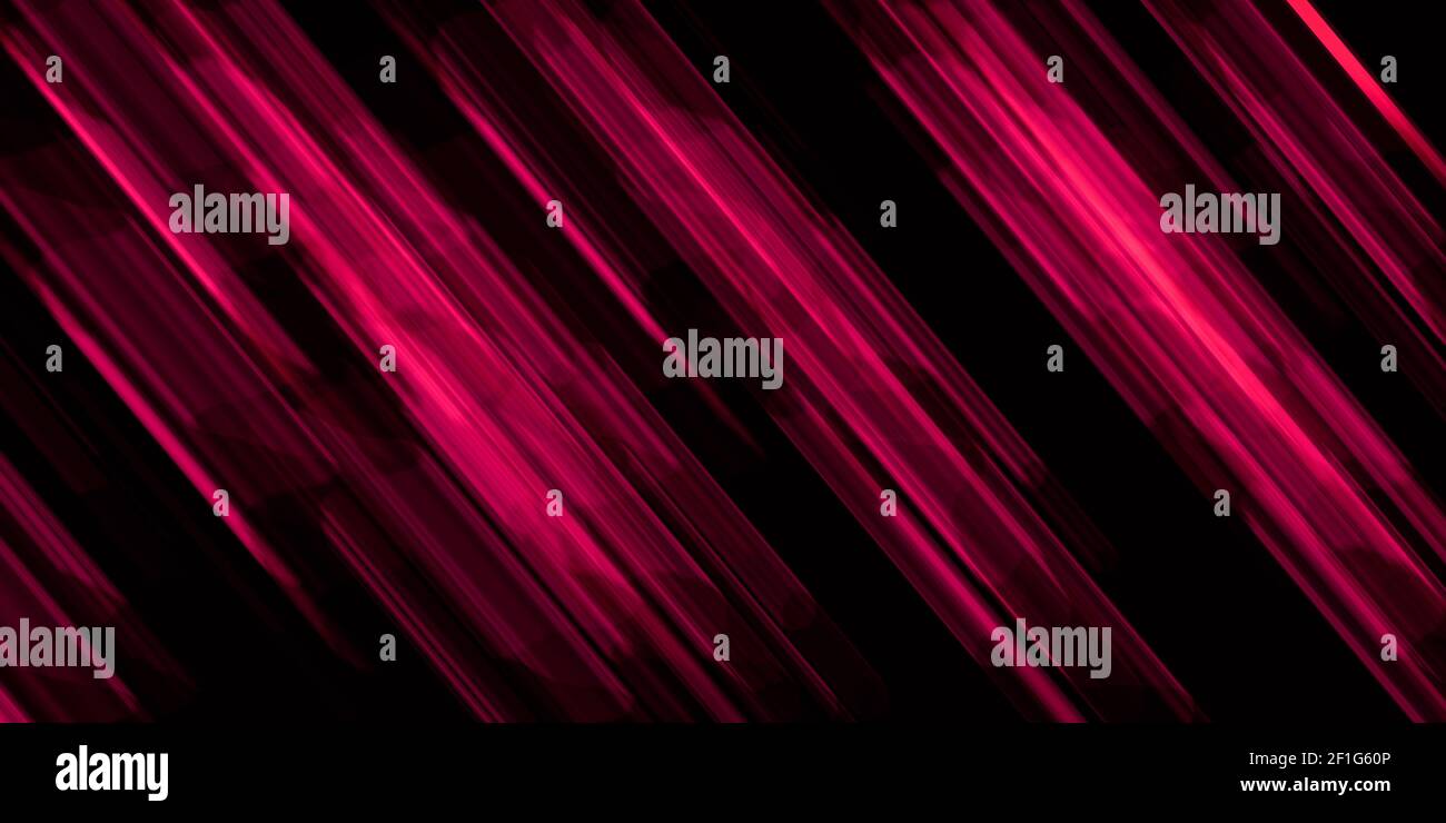 Bello, mistico sfondo astratto sotto forma di linee rosse fiorite su uno sfondo nero Foto Stock