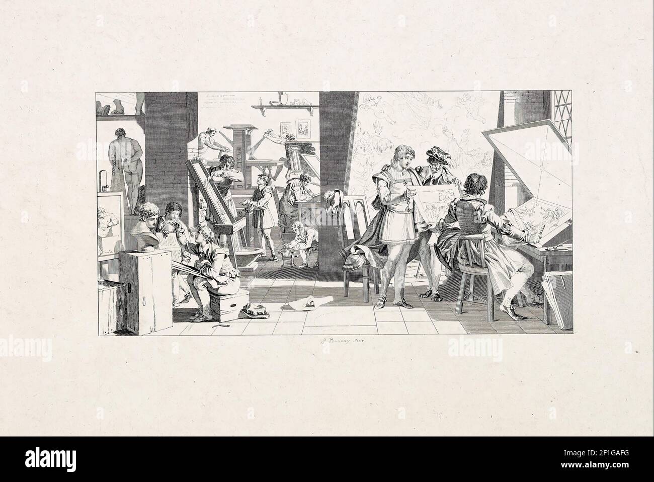 Pierre-Charles Baquoy - Studio di un printmaker Foto Stock