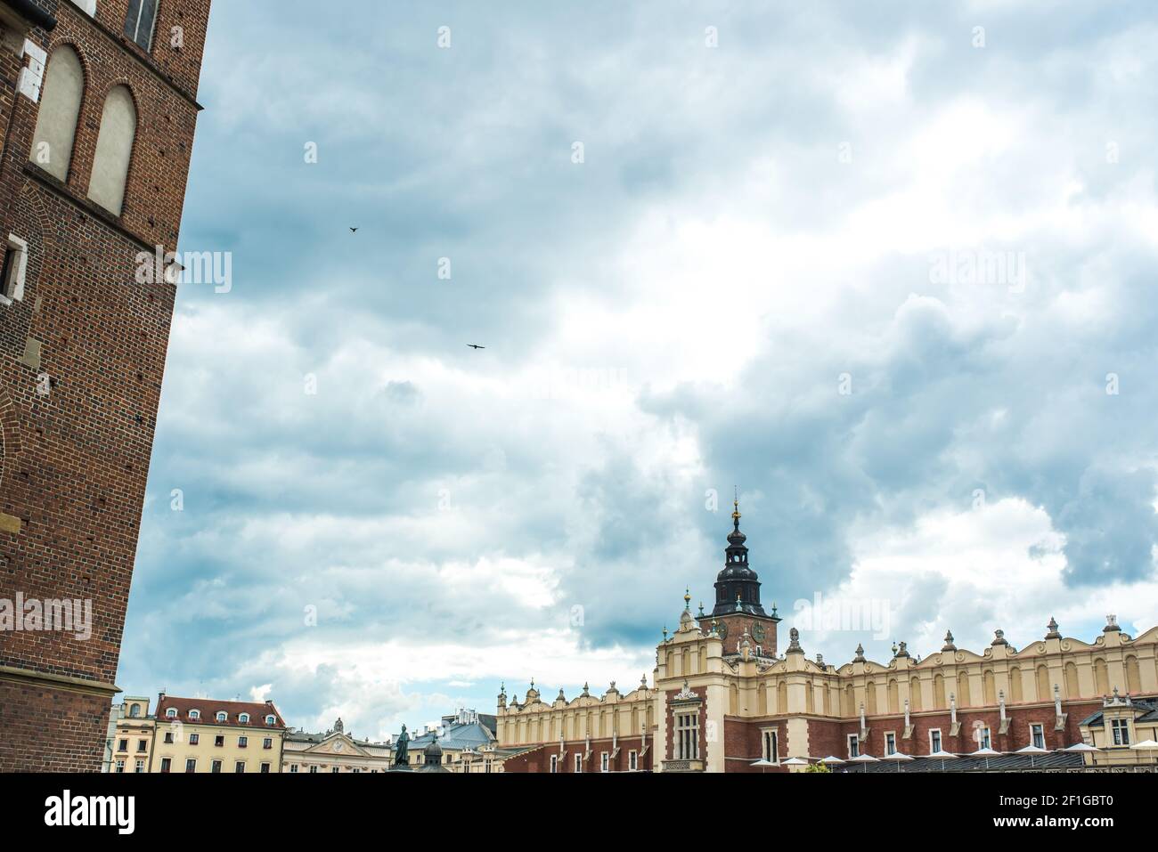 Mercato sulla zona turistica centrale di Cracovia Foto Stock