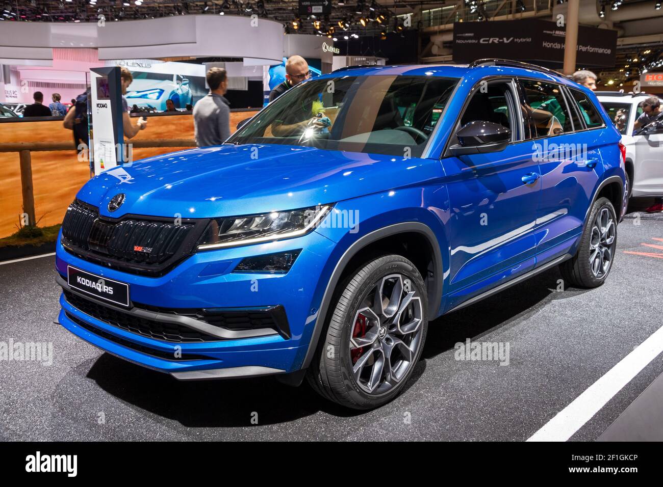 Skoda Kodiaq RS auto al Salone di Parigi. Francia - 3 ottobre 2018 Foto Stock
