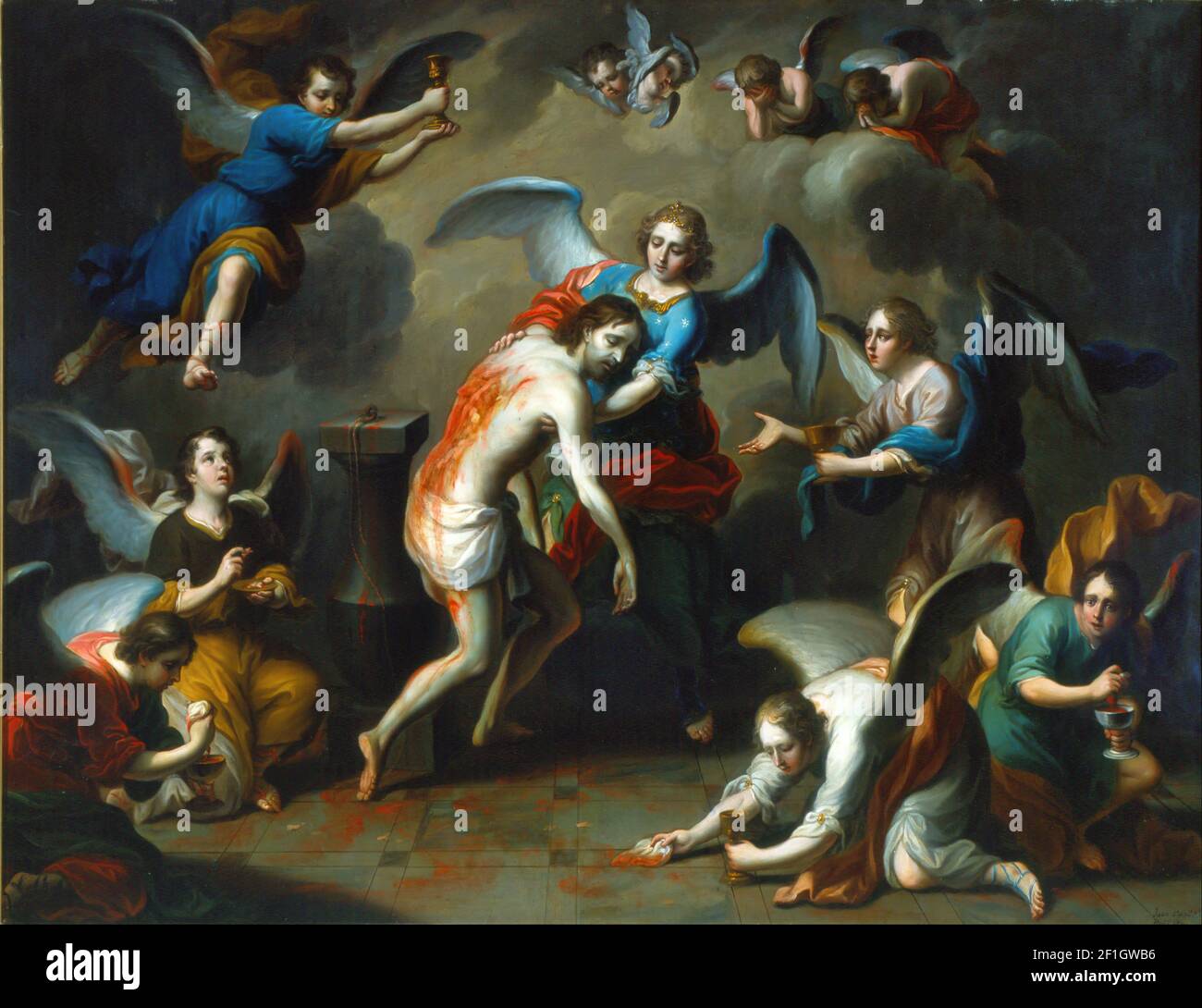 Juan Patricio Morlete Ruiz - Cristo consolato dagli Angeli Foto Stock