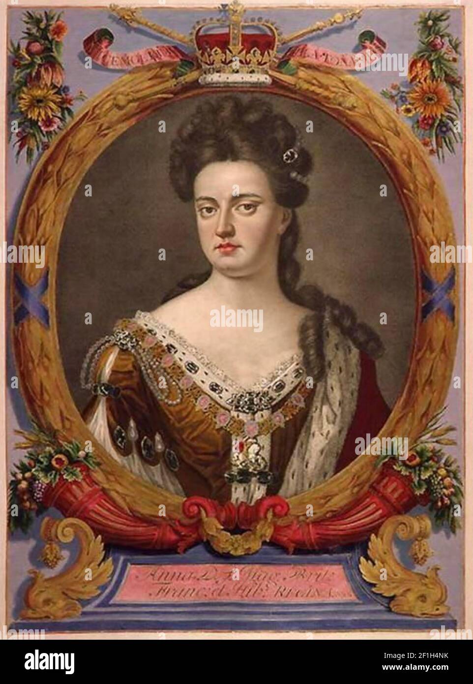 REGINA ANNA DI GRAN BRETAGNA (1665-1714) CIRCA 1695 Foto Stock