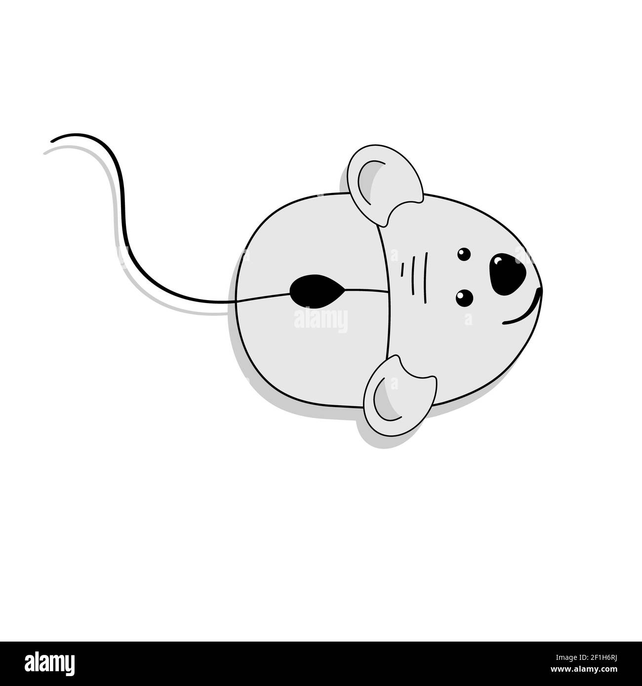 Mouse del computer , illustrazione vettoriale. Foto Stock
