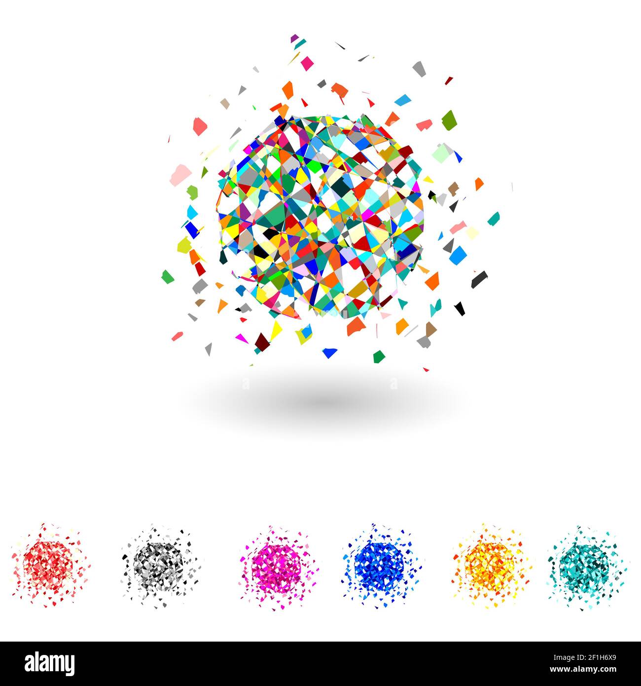 Esplosione di colore vettoriale. Impostazione. Foto Stock