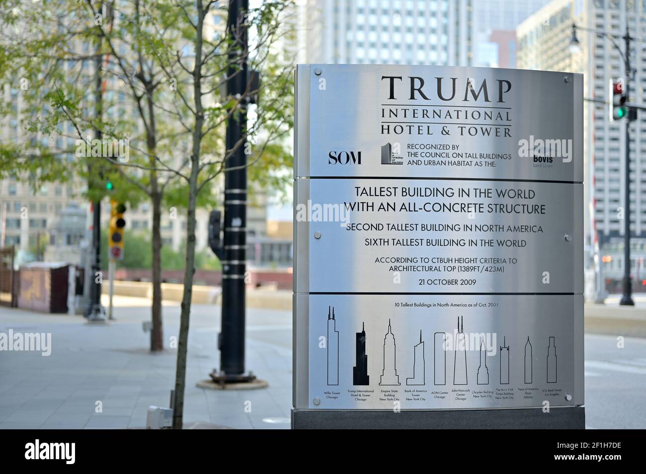 The Trump International Hotel & Tower, Chicago, Illinois Foto Stock