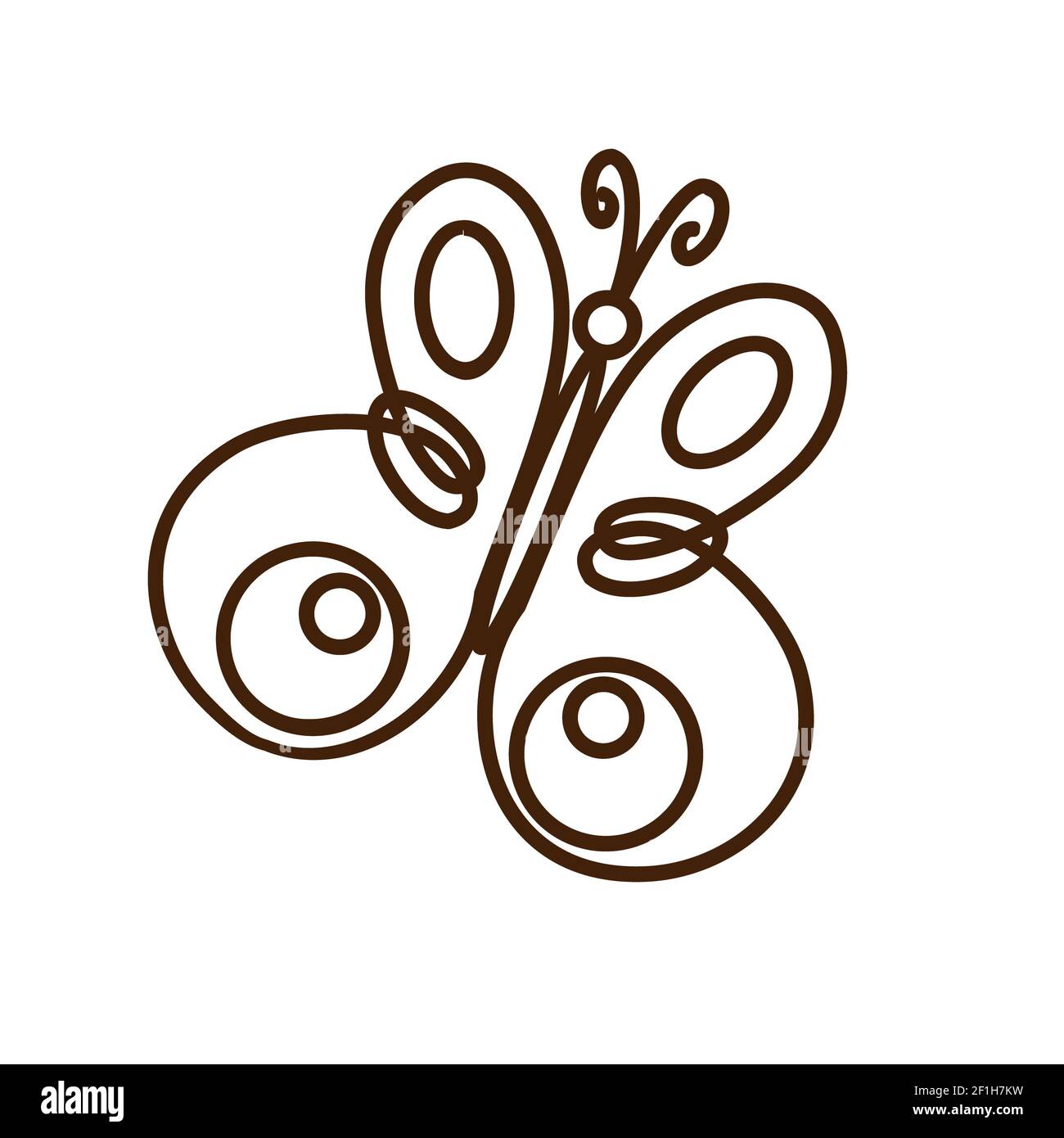 Silhouette di una farfalla Foto Stock