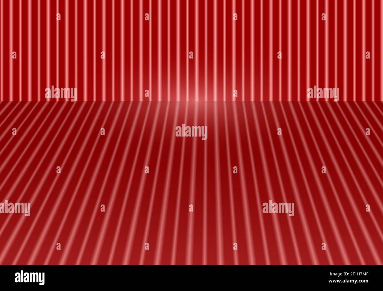 Vettore volumetrico con strisce di sfondo rosso Foto Stock