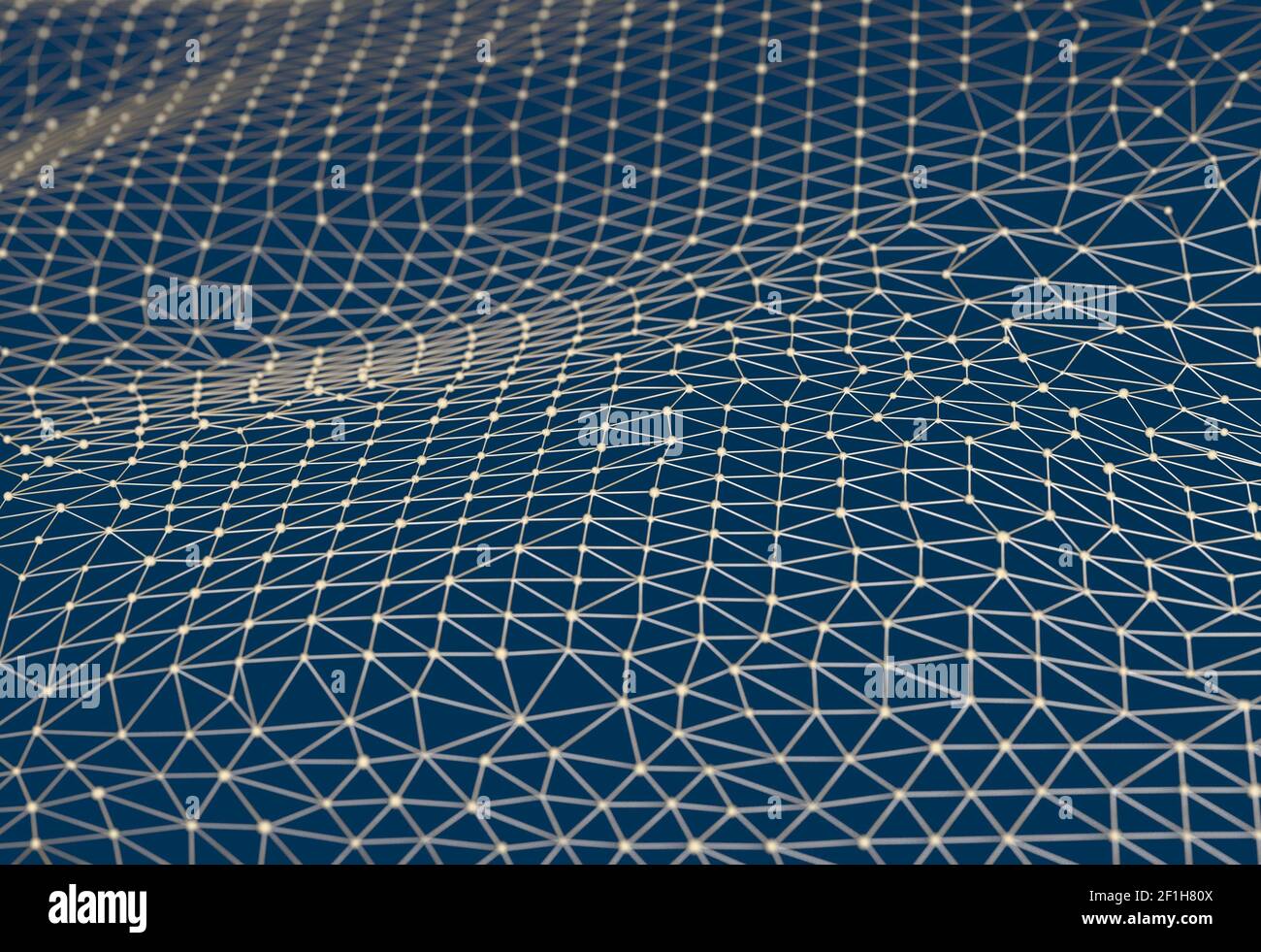 Sfondo astratto di collegamenti e nodi 3d illustrazione Foto Stock