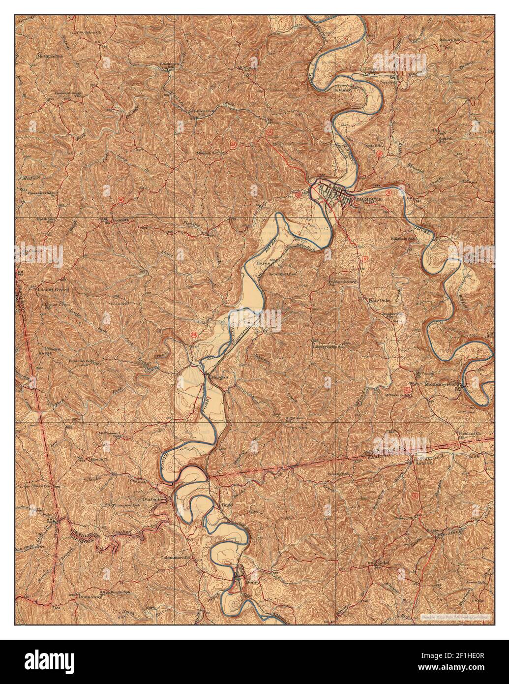 Mappa di falmouth, kentucky immagini e fotografie stock ad alta