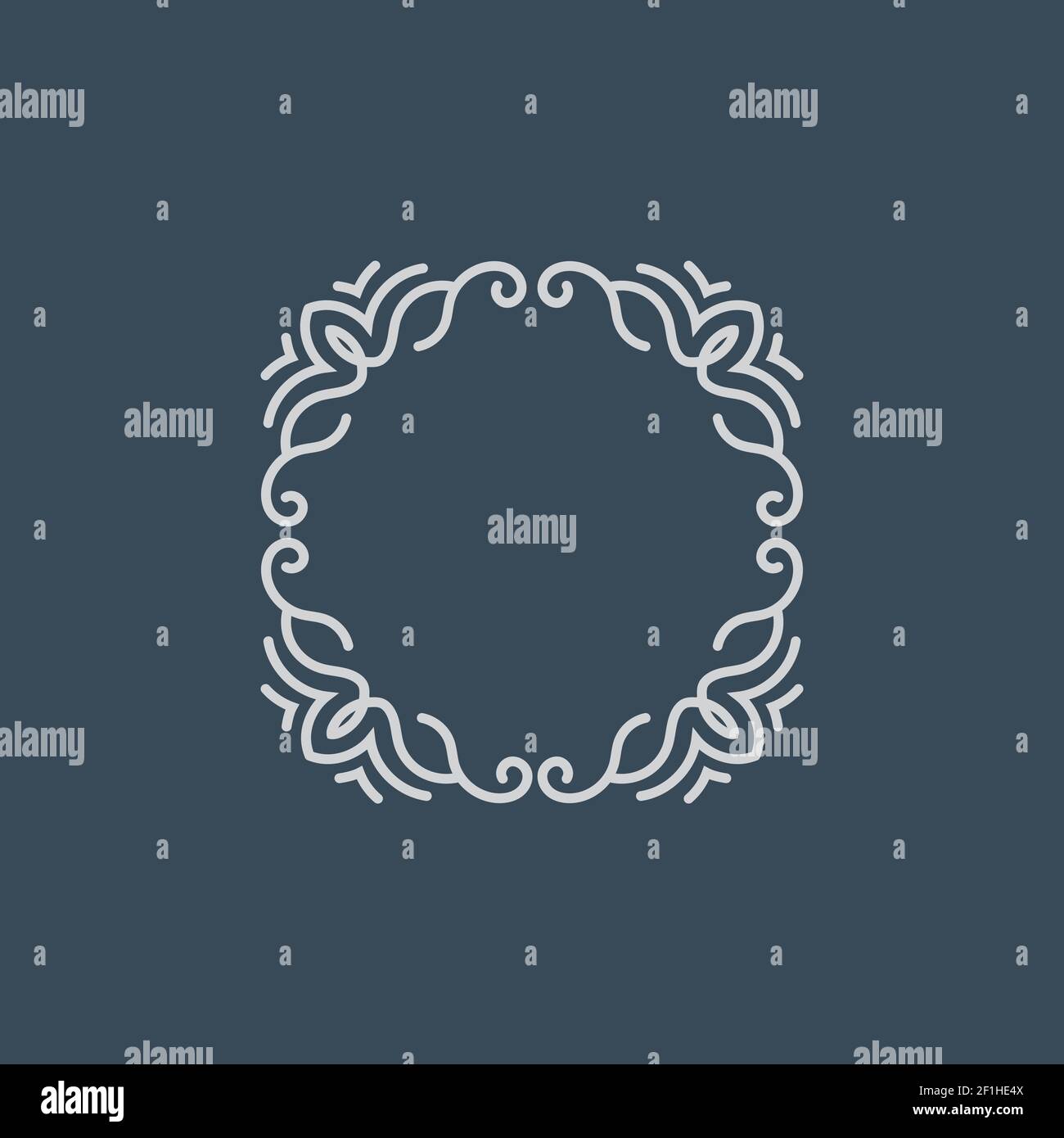 Elegante cornice circolare Mandala Illustrazione Vettoriale