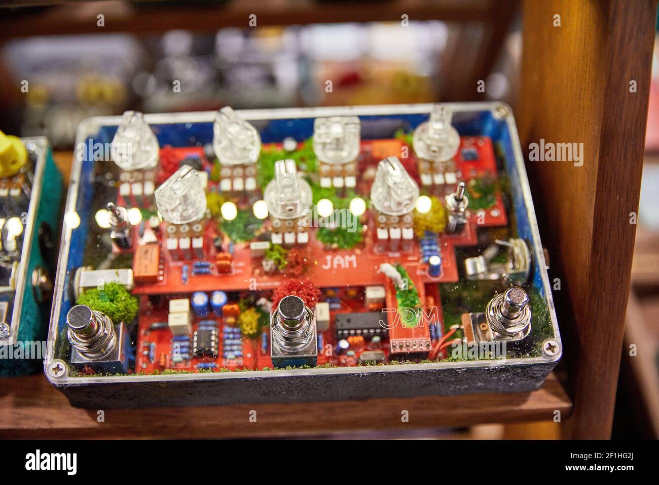 JAM Pedals Guitar Pedal Display al Musical Instrument Convention Foto Stock