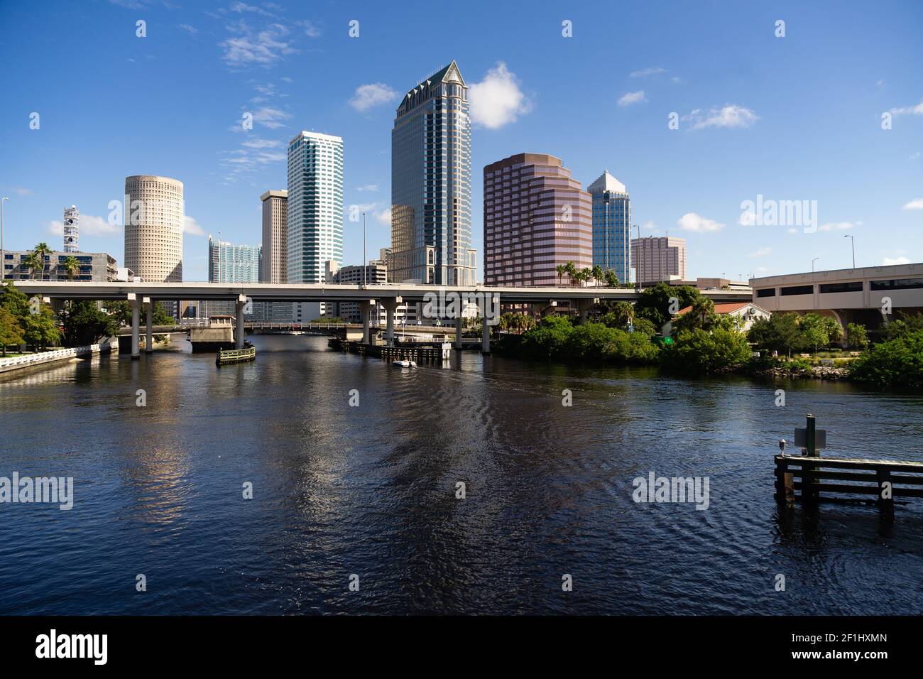 Inland Waterway Seddon Channel traffico di barche Tampa Bay Florida USA Foto Stock