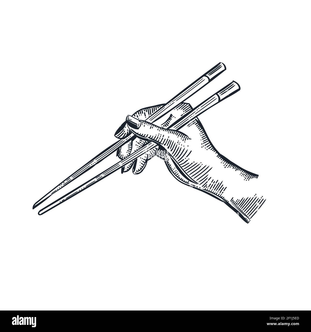 Dima per bacchette in legno con lavorazione a mano immagine vettoriale isolata su sfondo bianco Illustrazione Vettoriale