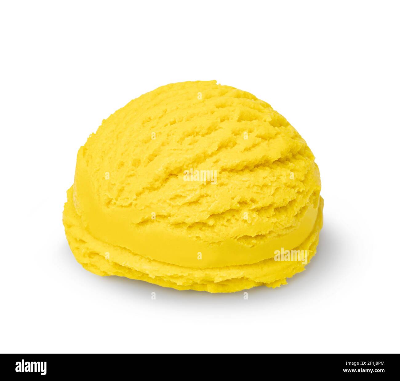 Scoop di Gelato al mango Foto Stock