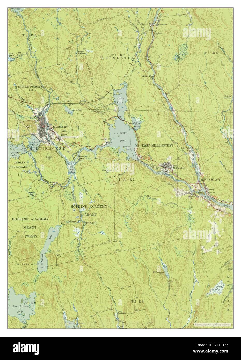 Mappa di millinocket immagini e fotografie stock ad alta risoluzione