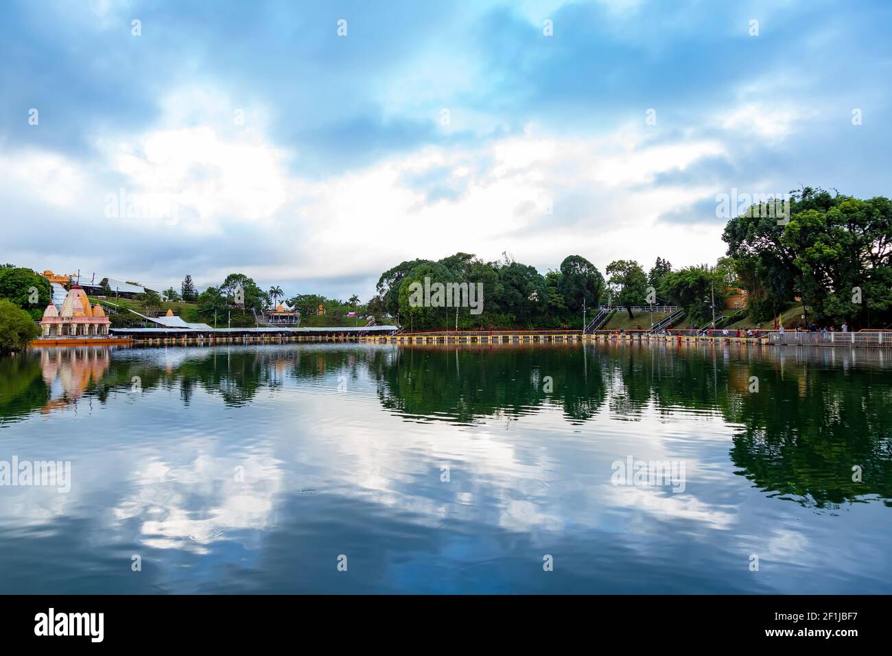 Ganga Talao il lago sacro di Grand Bassin, Mauritius Foto Stock