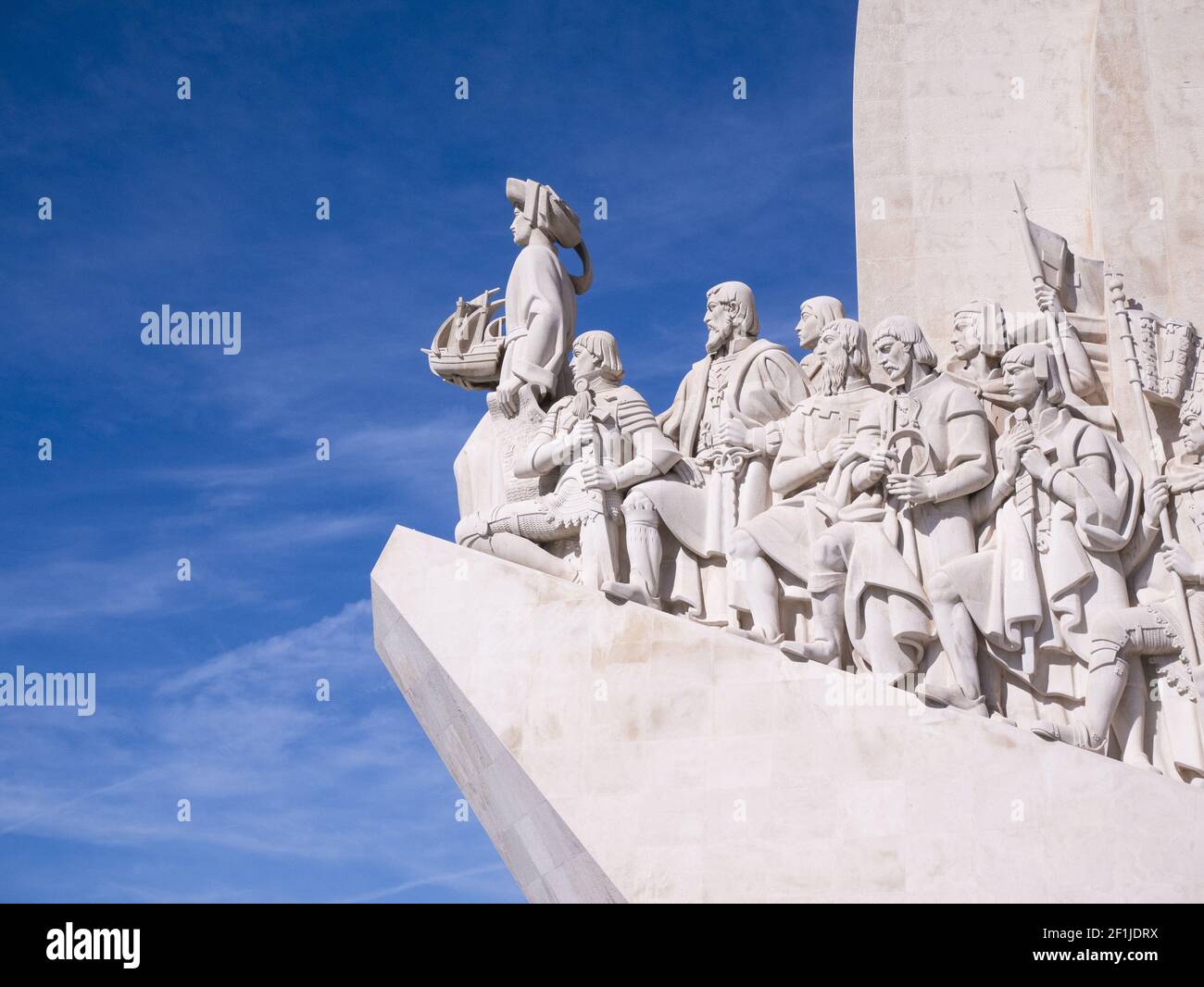 Un monumento alle scoperte del Nuovo Mondo in Belem, Lisbona, Portogallo. Foto Stock