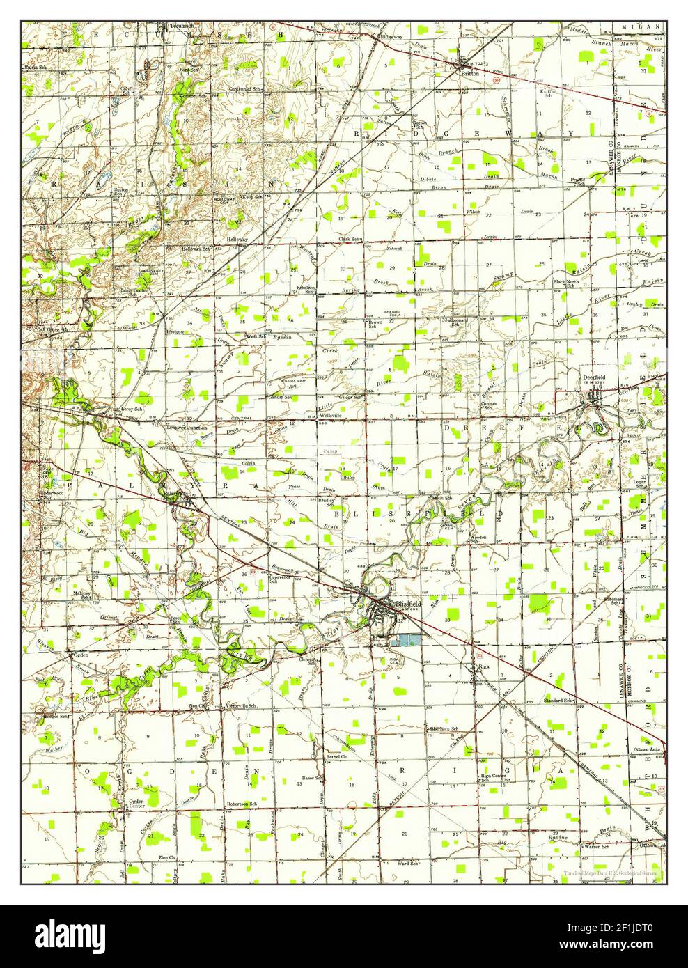 Mappa di blissfield immagini e fotografie stock ad alta risoluzione Alamy