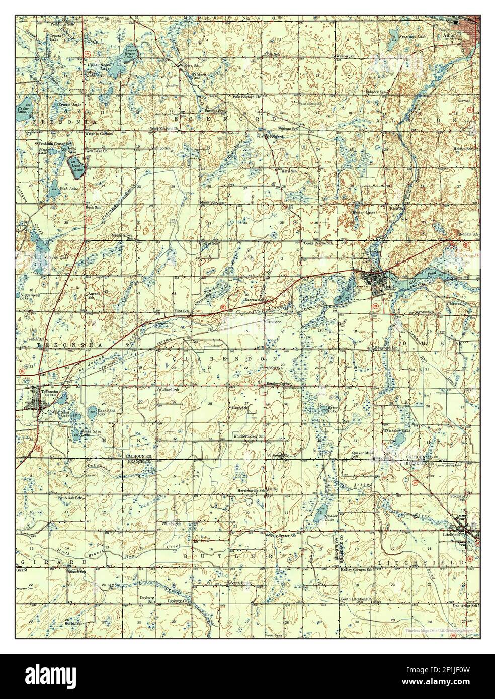 Homer michigan mappa immagini e fotografie stock ad alta risoluzione 