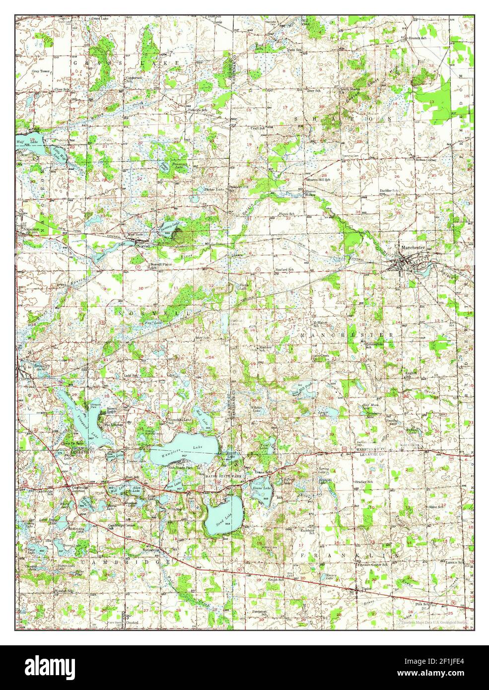 Mappa di manchester michigan immagini e fotografie stock ad alta