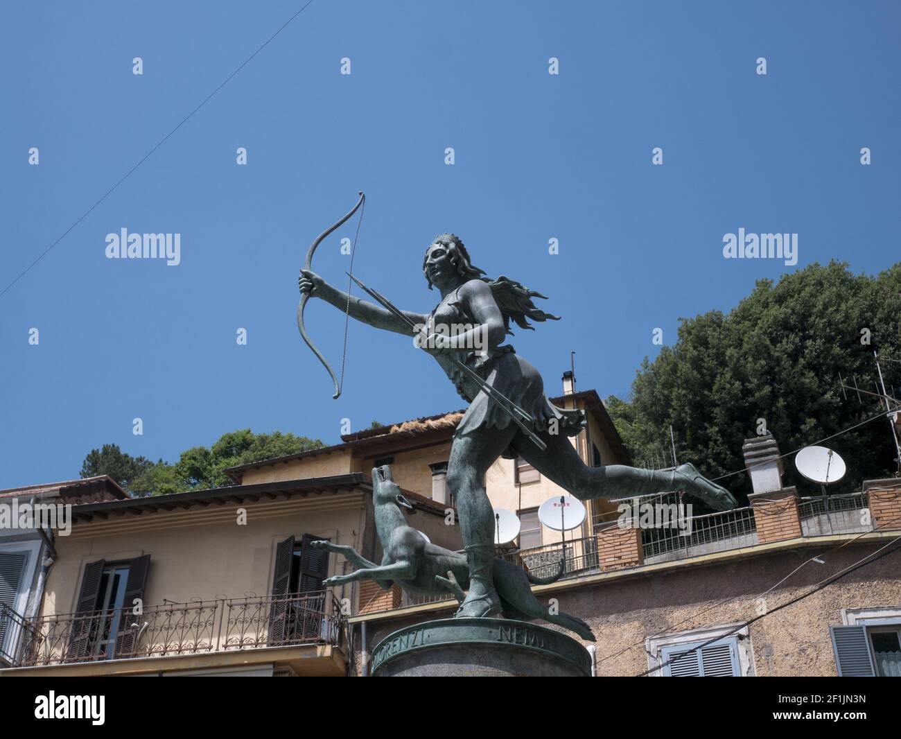 Fontana Diana, Nemi villaggio nei pressi di Roma famosa per le sue fragole Foto Stock