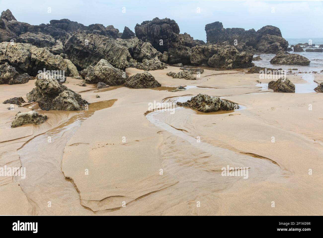 Bellissima baia nel nord della Spagna Foto Stock