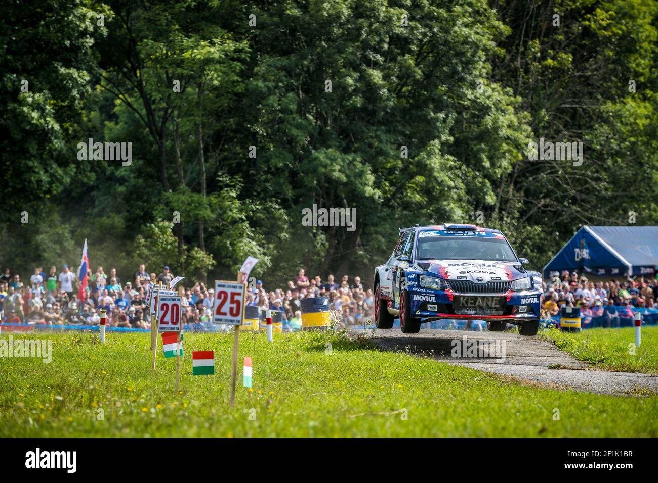 07 Jan CERNY (CZE), Petr CERNOHORSKY (CZE), Skoda Fabia R5, Mogul Auto Sidlo Skoda Team, azione durante il Campionato europeo Rally 2019 ERC Barum rally, dal 16 al 18 agosto, a Zlin, Repubblica Ceca - Foto Gregory Lenenmand / DPPI Foto Stock