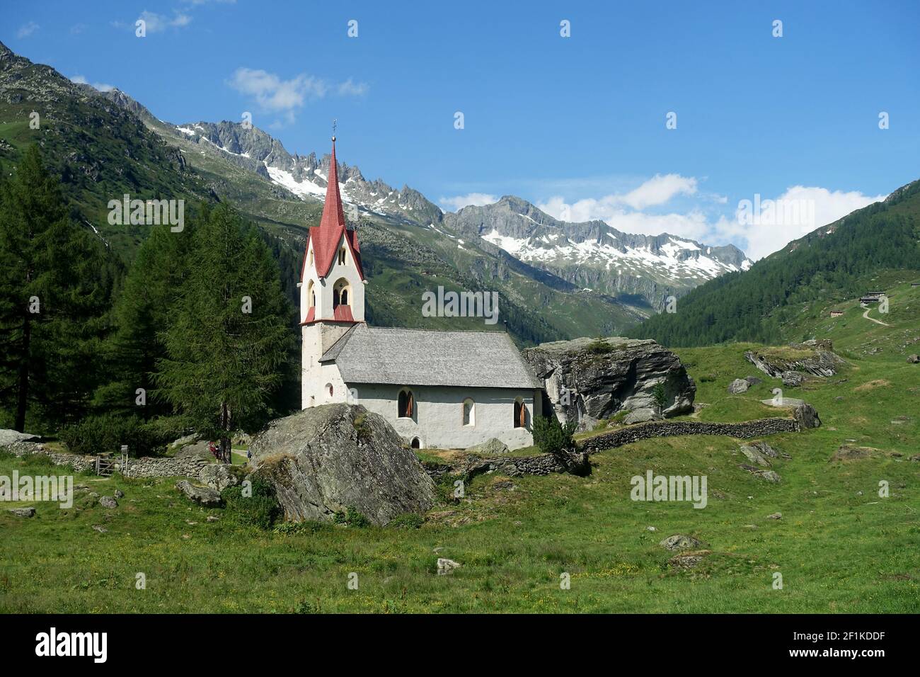 Chiesa di Santo Spirito in Predoi, Valli di Tures e Aurina, Alto Adige Foto Stock