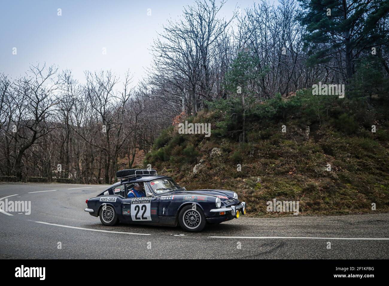 22 DUMAS Stephane (fra), COLIN Michael (fra), TRIONFO GT6 MK2, 1969, azione durante la Rallye Monte Carlo Historique 2020 dal 30 gennaio al 4 febbraio 1 a Monaco - Foto Alexandre Guillaumot / DPPI Foto Stock