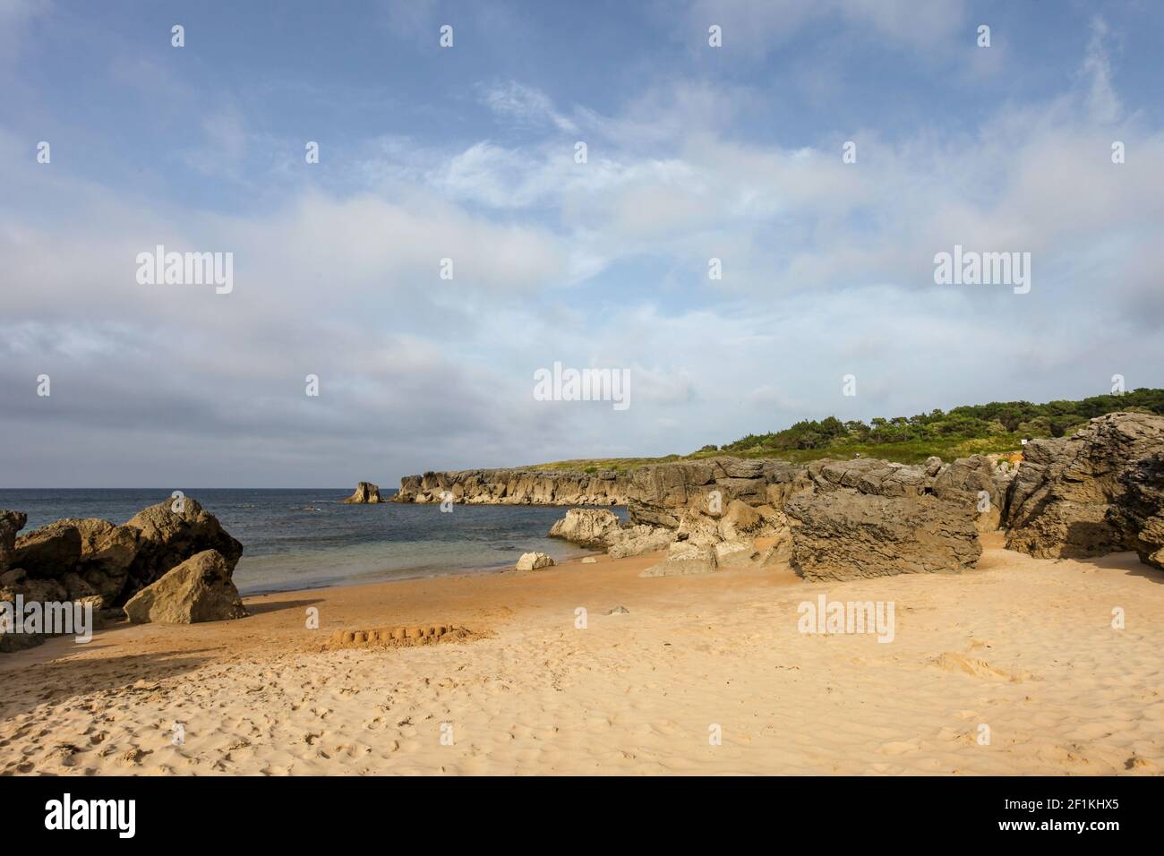 Bellissima baia nel nord della Spagna Foto Stock
