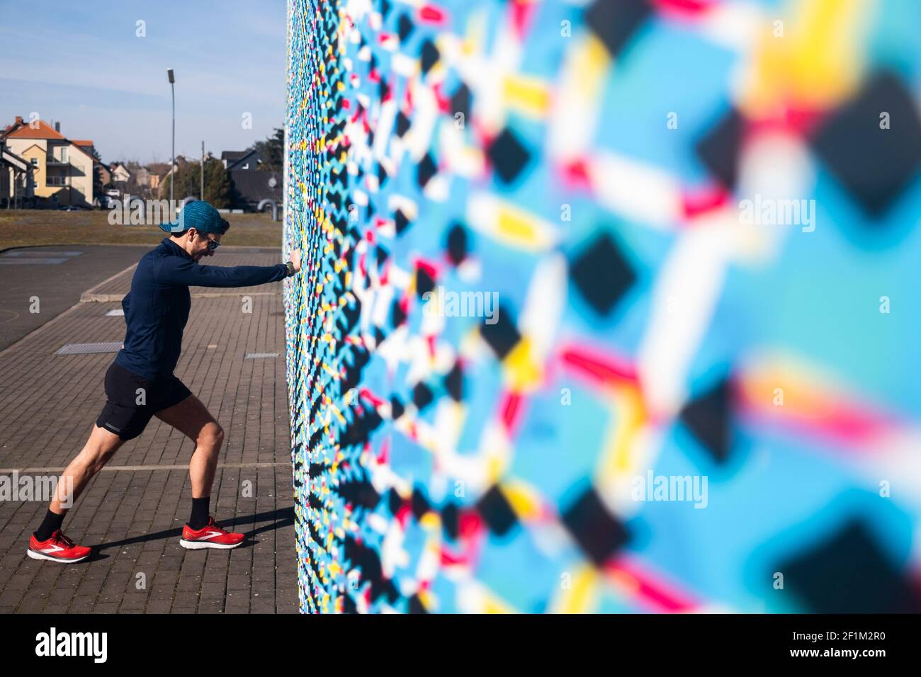 Kšln, 21.02.2021: Lauftraining von Johannes Bessell (TSV Bayer 04 Leverkusen). Foto Stock