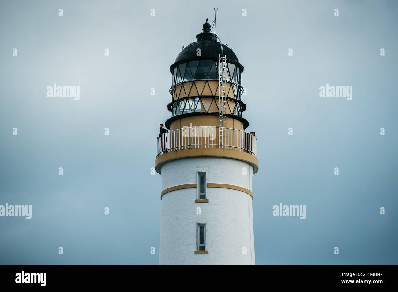 Faro di Scurdie Ness, vicino a Montrose, Scozia, Regno Unito. Foto Stock