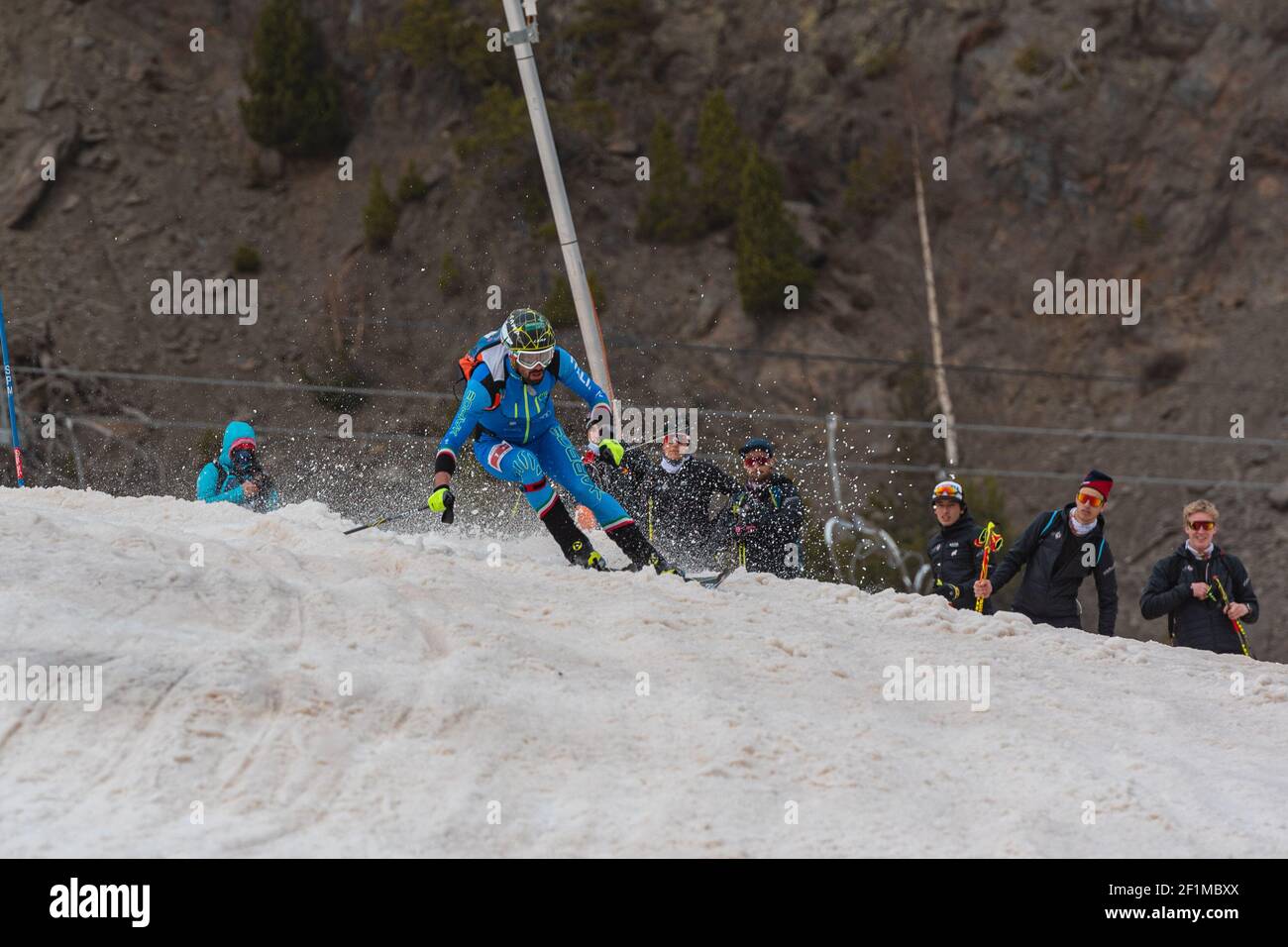 ARINSAL, ANDORRA - Mar 03, 2021: Arinsal, Andorra : 2021 Marzo 2 : Antonili Robert ITA nel Campionato ISMF WC Comapedrosa Andorra 2021- RelayRa Foto Stock