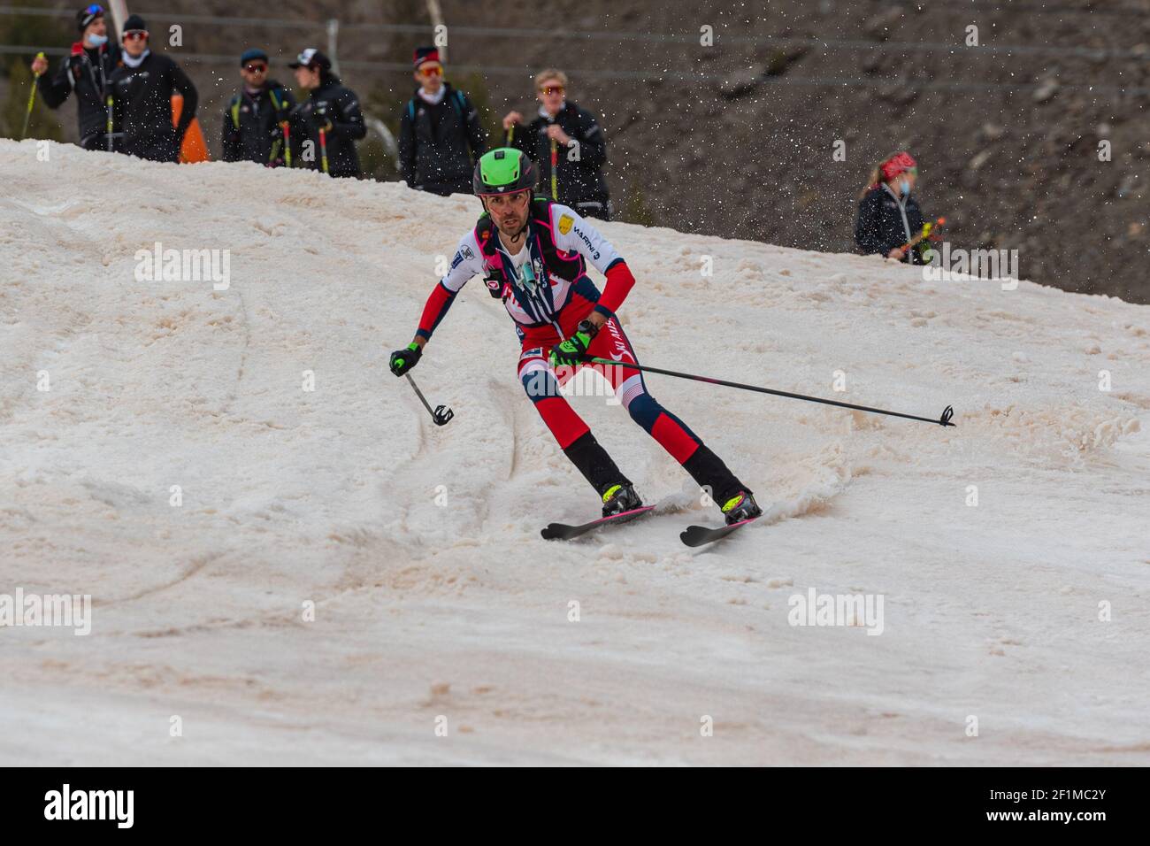 ARINSAL, ANDORRA - Mar 03, 2021: Arinsal, Andorra : 2021 Marzo 2 : HERRMANN Jakob AUT nel Campionato ISMF WC Comapedrosa Andorra 2021- RelayRace Foto Stock