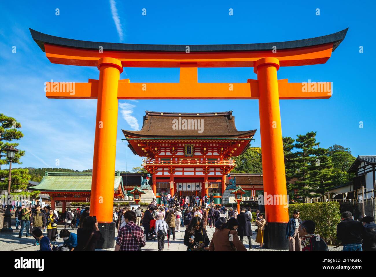 19 novembre 2018: Fushimi Inari taisha, capo santuario del kami Inari, situato a Fushimi ku, kyoto, giappone. Il punto culminante del santuario è Sennon Tor Foto Stock