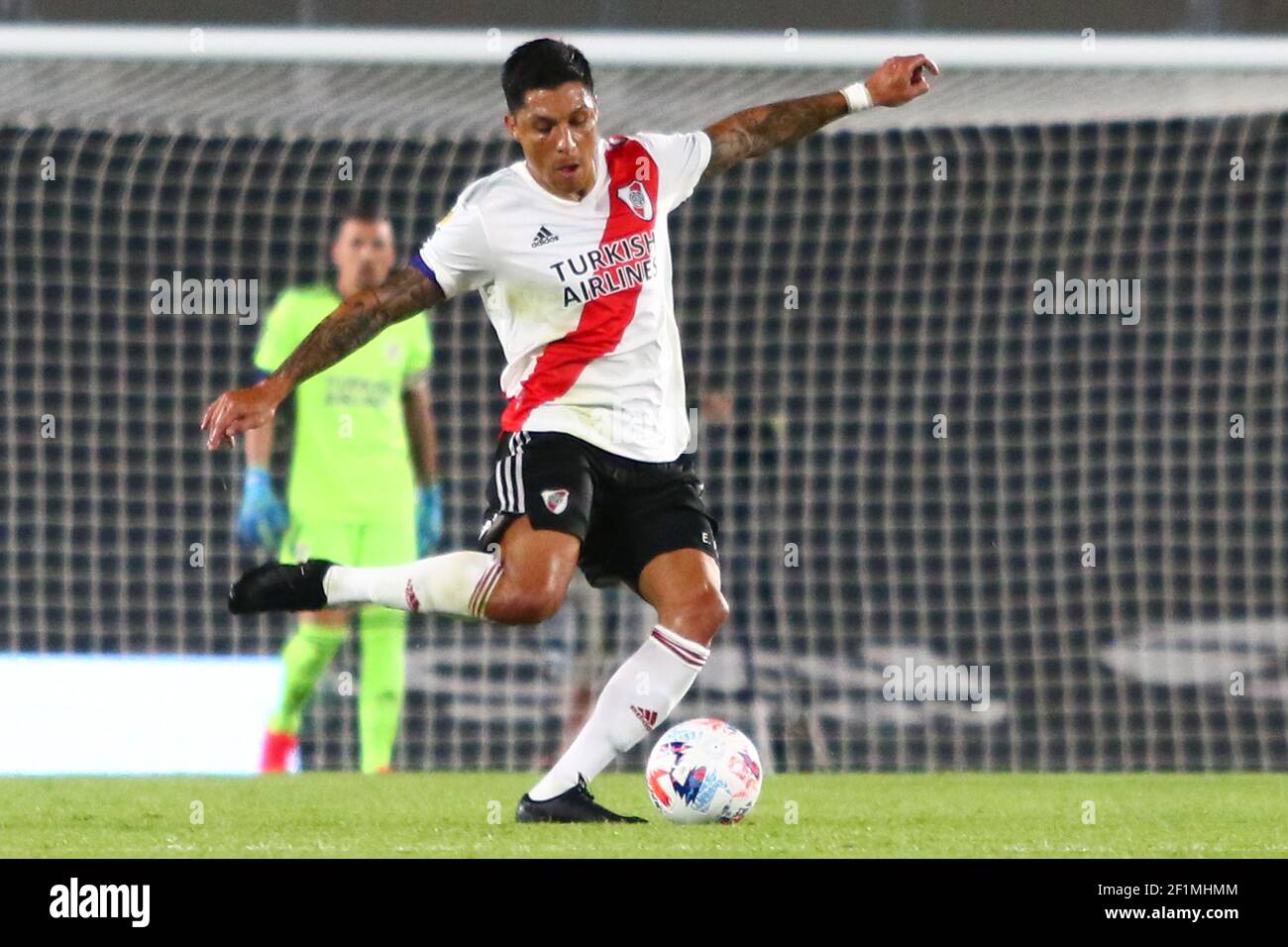 BUENOS AIRES, 8.03.2021: Durante la partita tra River Plate e Argentinos Juniors per la Lega argentina Calcio (Photo: Néstor J. Beremblum) Foto Stock