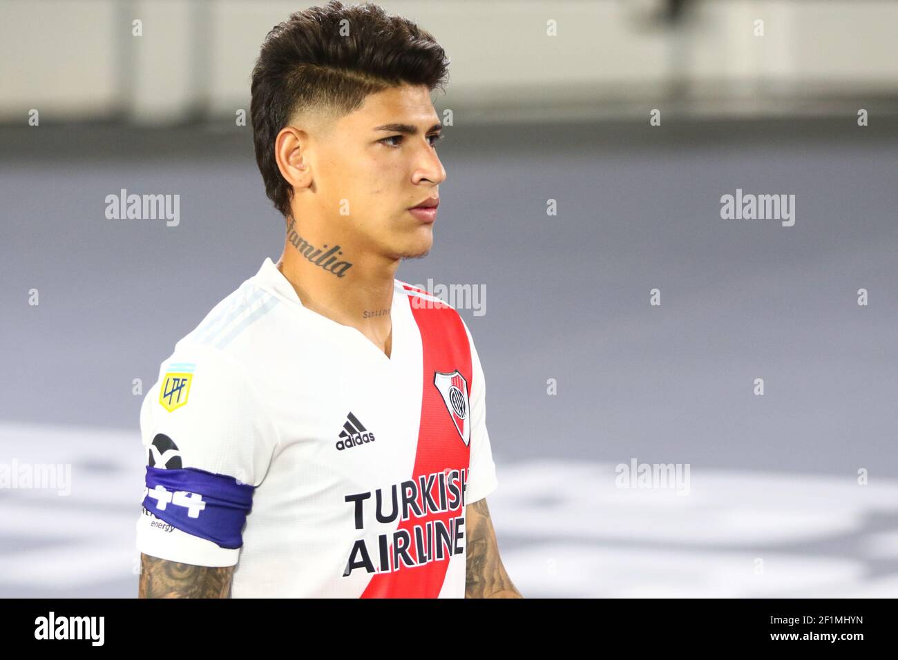 BUENOS AIRES, 8.03.2021: Durante la partita tra River Plate e Argentinos Juniors per la Lega argentina Calcio (Photo: Néstor J. Beremblum) Foto Stock