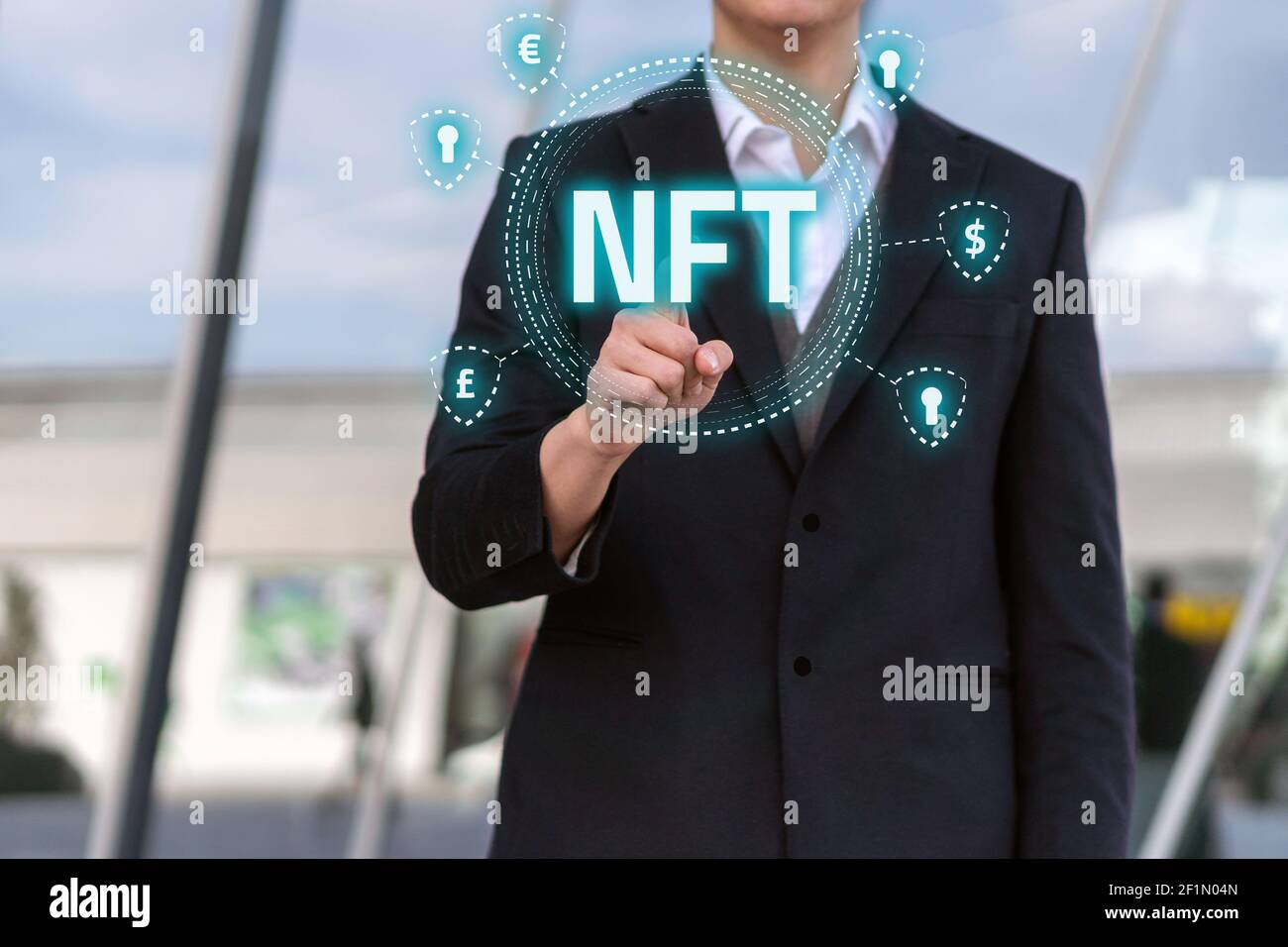 Una NFT non fungibile Foto Stock