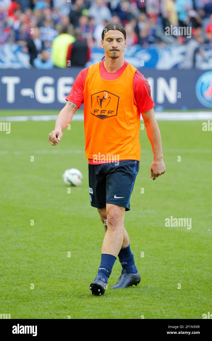 Zlatan Ibrahimovic (psg) durante la partita di calcio finale della Coppa di Francia tra AJ Auxerre e Paris Saint Germain il 30 maggio 2015 allo stadio Stade de France di Saint Denis, Francia - Foto Stephane Allaman / DPPI Foto Stock
