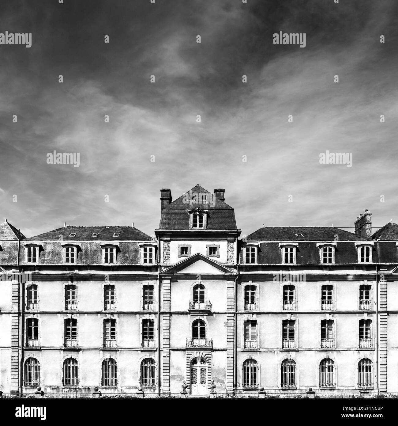 Hermine Castello nella storica Vannes in Bretagna vista ravvicinata Foto Stock