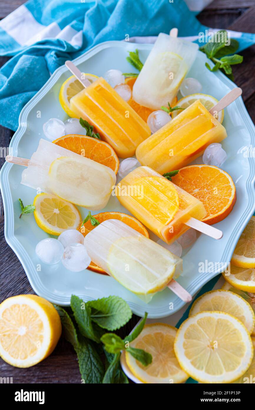 In casa popsicles Foto Stock